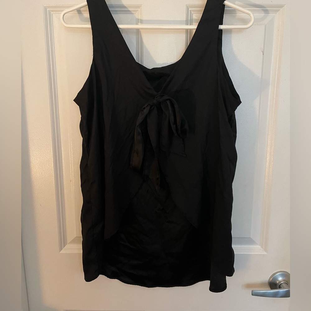 Open Back Black Tank
